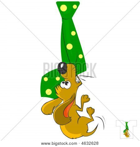 t Shirt Design. der Hund beschlagnahmt Zähne in ein Unentschieden.