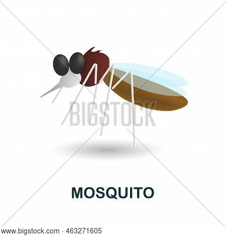 Mosquito Icon. 3d Illustration From Outdoor Recreation Collection. Creative Mosquito 3d Icon For Web