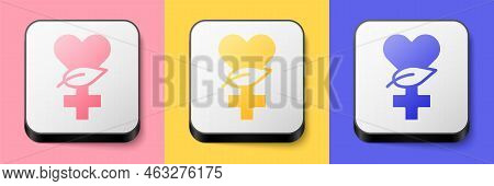 Isometric Ethnoscience Icon Isolated On Pink, Yellow And Blue Background. Gardening, Ethnoscience An