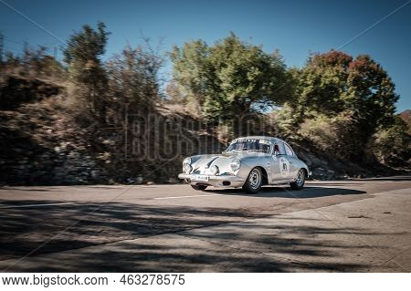 Novella, Corsica, France - 7th October 2022: Dominique Jouvin And Cludine Jouvin Compete In Their Po