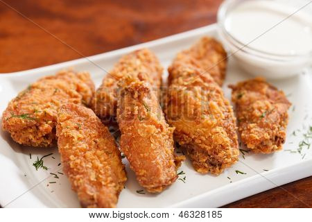 Kyllingevinger med sauce