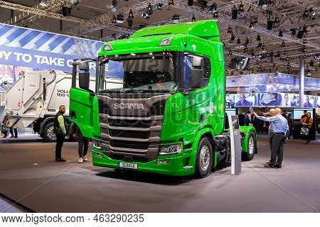 Scania R410 Truck Presented At The Hannover Iaa Transportation Motor Show. Germany - September 20, 2
