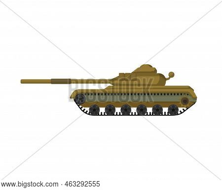 Tank Vehicle Closeup Vector Drawing Illustration Tanker Transportation Military War Explosive Machin