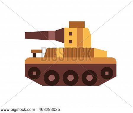 Tank Vehicle Closeup Vector Drawing Illustration Tanker Transportation Military War Explosive Machin