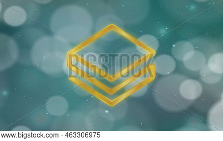 Stratis Virtual Currency Images. 3d Illustration. Coin Logo.