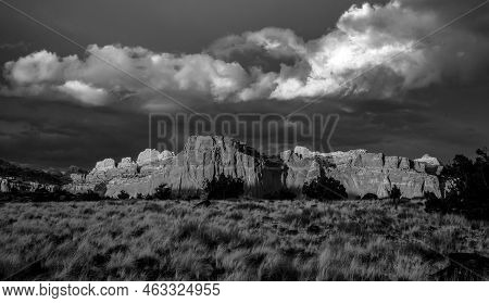 Line Of Clouds Builds Over Capitol Reef National Park