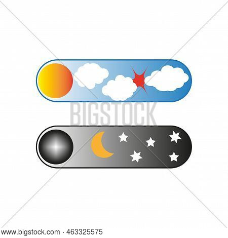 Sliders Weather. Star Icon. Vector Illustration. Stock Image.