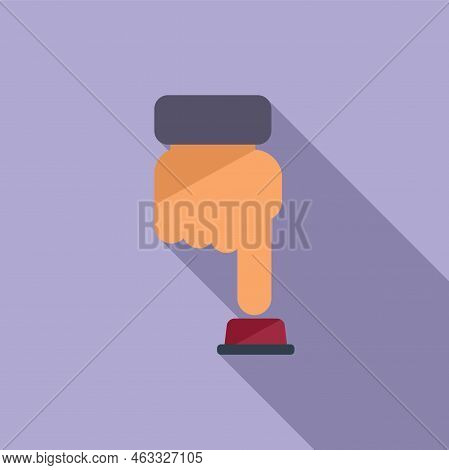 Button Control Icon Flat Vector. Work Remote. Clipboard Center
