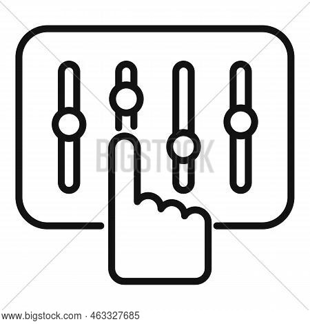 Equalizer Control Icon Outline Vector. Remote Center. Monitor Process