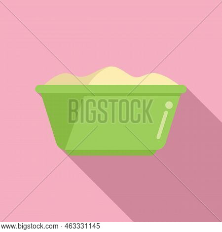 Hands Dough Icon Flat Vector. Knead Flour. Ball Roll