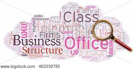 Big Word Cloud In The Shape Of Ufo With Magnifying Glass With Words Home Office. Home Officespace De