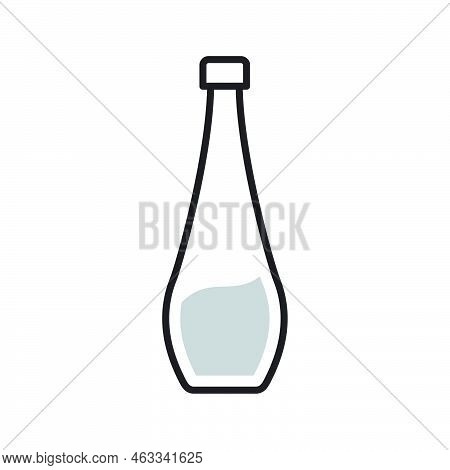 Bottle Of Glass For Liquid Icon Template Black Color Editable. Bottle Of Glass For Liquid Icon Symbo