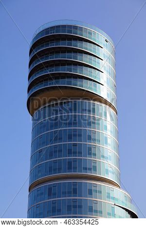 Bochum, Germany - September 17, 2020: Exzenterhaus Skyscaper In Bochum. The Office Building Was Cons
