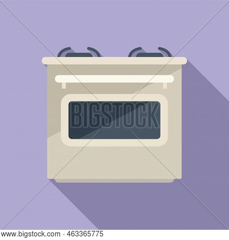Oven Stove Icon Flat Vector. Cooking Gas. Pot Firepot
