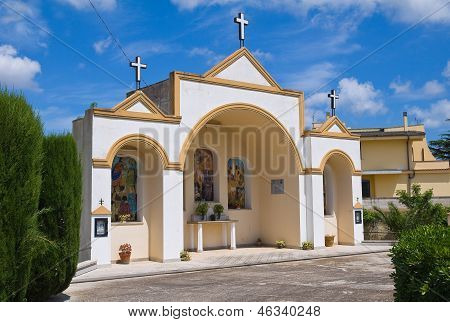 Aedicule votief. Specchia. Puglia. Italië.