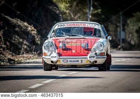 Novella, Corsica, France - 7th October 2022: Lionel Garnier And Bertrand Triffault Compete In Their 