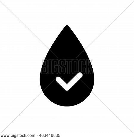 Hydration Black Glyph Ui Icon. Water Consumption. Stay Hydrated. Health Care. User Interface Design.