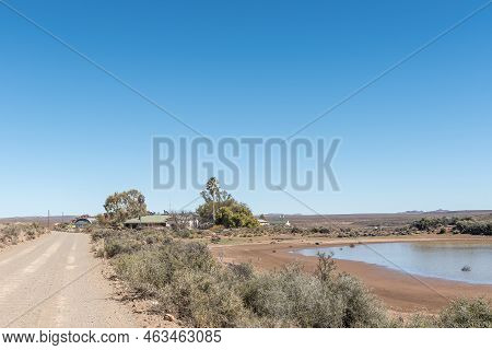 Fraserburg, South Africa - Sep 3, 2022: Road Landscape At Eselfontein Guest Farm On The Historic Pos