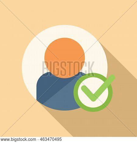 Approved Client Icon Flat Vector. Platform System. Know Custom