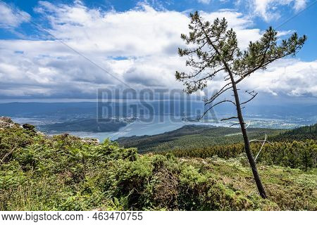 Scenic Galician Panorama Along The Road To San Andres De Teixido, A Coruna Province, Galicia. Ruta D