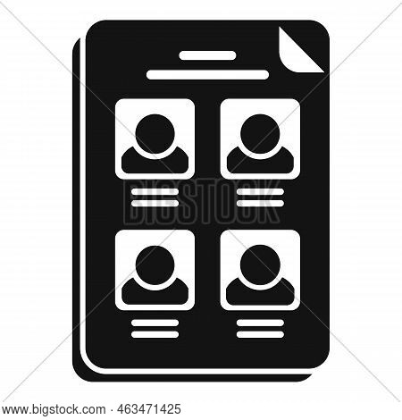 Client Datasheet Icon Simple Vector. Data Crm. Platform System