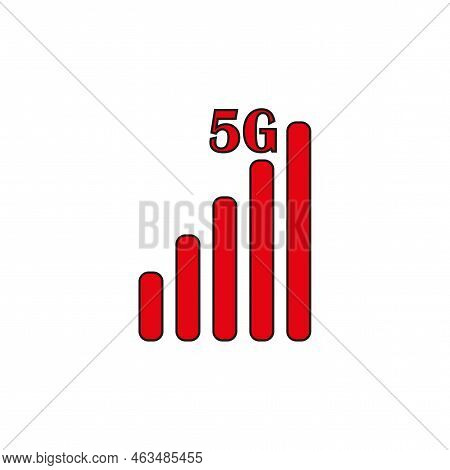 Cartoon 5g Icon Network. Global Network. Vector Illustration. Stock Image.