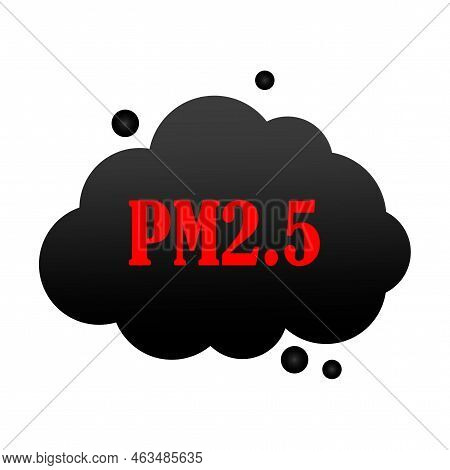 Abstract Cloud Pm 2.5 For Concept Design. Cloud Icon. Vector Illustration. Stock Image.