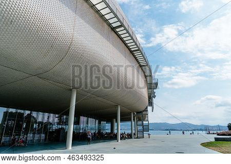 Santander, Spain - August 14, 2022 - The Centro Botin Is An Arts Centre Designed By Pritzker Prize-w