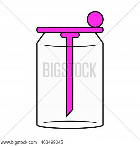 Ribbon Winder For Rhythmic Gymnastics Pictogram Vector Illustration.