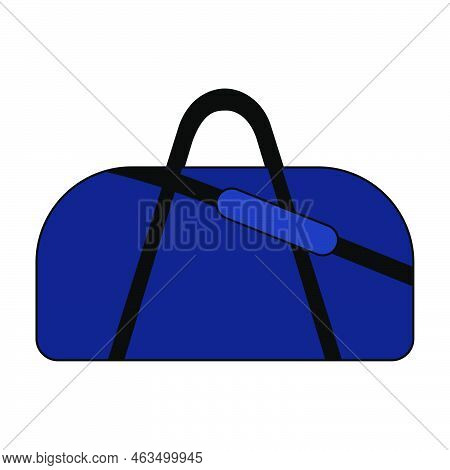 Duffle Bag Pictogram Vector Illustration On A White Background