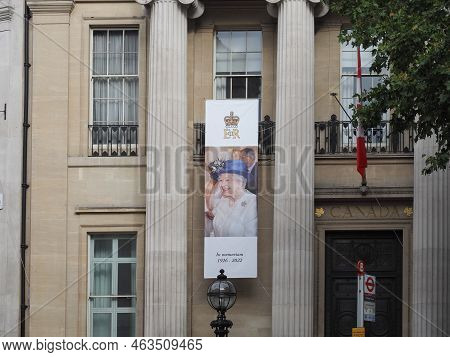 Queen In Memorial At Canada House In London