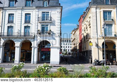 Dieppe, France - August 29 2022: Cafes, Houses In Dieppe, Fishing Port On The Normandy Coast In Nort