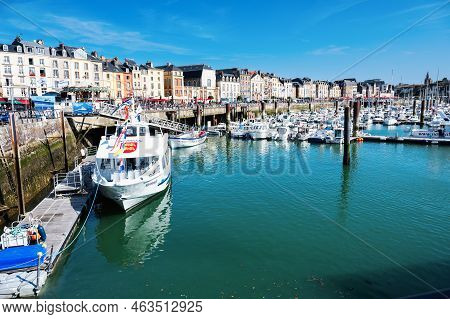 Dieppe, France - August 29 2022: Boats In The Harbour In Dieppe, Fishing Port On The Normandy Coast 
