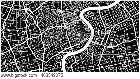 Layered Editable Vector Illustration Outline Of Shanghai,china.