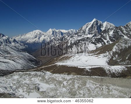 La Khumbu Yul e Nuptse ghiacciaio