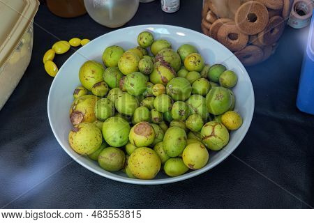 South American Fruits Known As Mangabas Of The Tree Hancornia Speciosa Commonly Called Mangabeira On