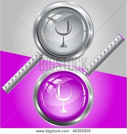 Pohár. Vektorové zvětšovací sklo.