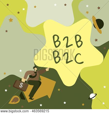 Text Showing Inspiration B2b B2c. Word Written On Two Types For Sending Emails To Other Showing Outl