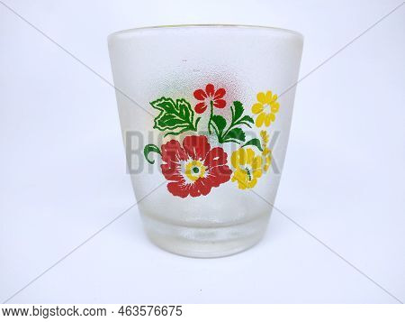 Serang, Indonesia - September 5 2021: Antique Or Old-fashioned Glass, Semi-transparent, With Beautif