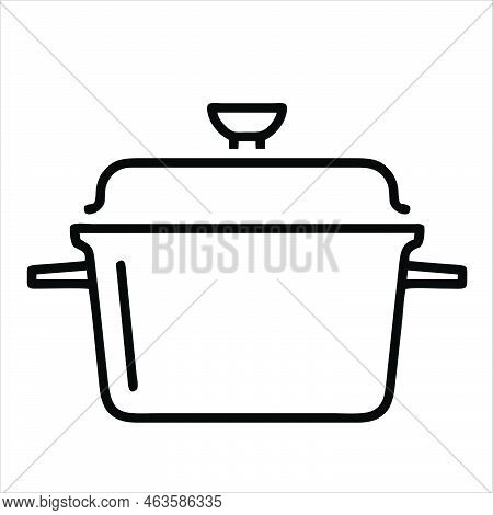 Coocking Pan Icon Template Black Color Editable. Coocking Pan Icon Symbol Flat Vector Illustration F