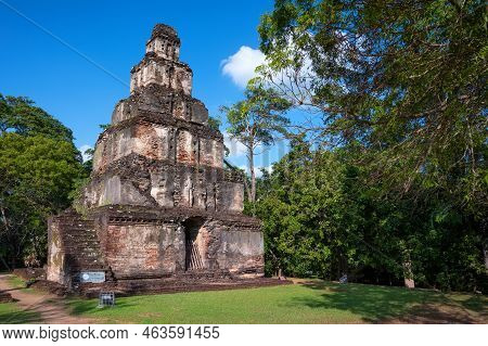 Ruins Of Satmahal Prasada In Polonnaruwa, Sri Lanka