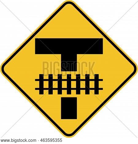 Highway Light Rail Transit Grade Crossing Sign