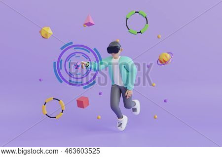 Metaverse Technology Future 3d Concept. Concept Of Surrealism, Immersive Experience, Metaverse Or Vi