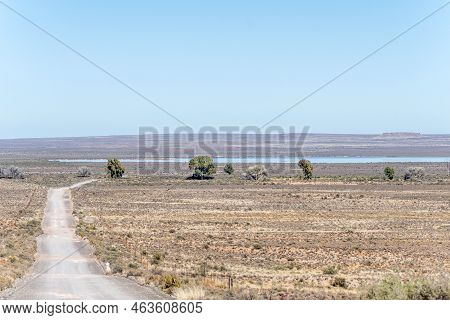 A Dam Next To Road R356 Near Saaifontein Between Loxton And Fraserburg In The Northern Cape Karoo