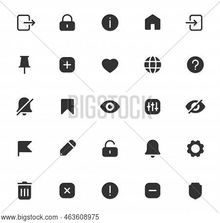User Interface Web Icons Isolated On White Background. User Interface Vector Icon Set For Web, Mobil