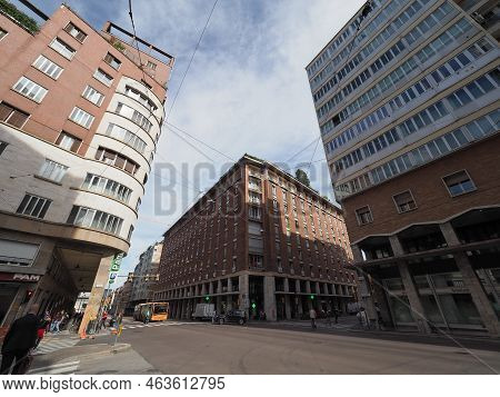 Modern Architecture In Via Marconi Street In Bologna