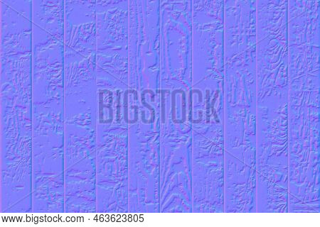 Normal Map Of Wooden Textured Slats With Timber Print