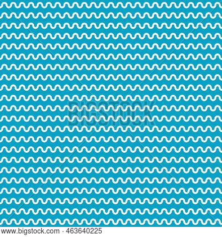 Seamless Pattern Curved Seawave Forms, Vector Quality, Modern Minimalist Flat Style, Bold, Punchy Fo