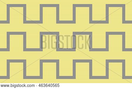 Seamless Pattern Seawave Shaped Broken Lines, Vector Quality, Modern Minimalist Flat Style, Bold, Pu