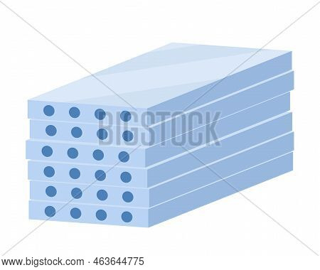Concrete Piles Icon. Material For Building Houses, Slabs And Construction. Inventory And Equipment F